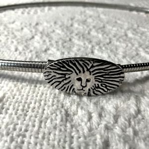 Vintage Silver Skinny Stretchy Belt